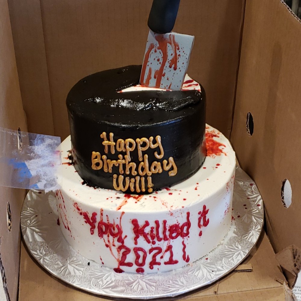 Millstone Bakery - 11 yr old's meeting a creative mind w/ Red Velvet feature. Chocolate cake on top w/ Chocolate ganache filling YUM! - Bakeries Near Me - Plano, Texas