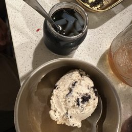 Ice cream, grass jelly