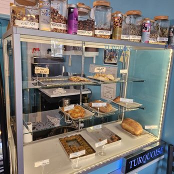 Turquoise Cafe&Bistro - a display case with a variety of baked goods - Turkish Near Me - Port Orange, Florida Turquoise Cafe&Bistro - a display case with a variety of baked goods - Turkish Near Me - Port Orange, Florida