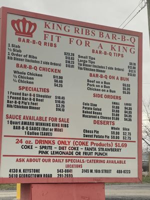 Menu photo 6 King Ribs Bar-B-Q Indianapolis, IN Menu photo 6 King Ribs Bar-B-Q Indianapolis, IN