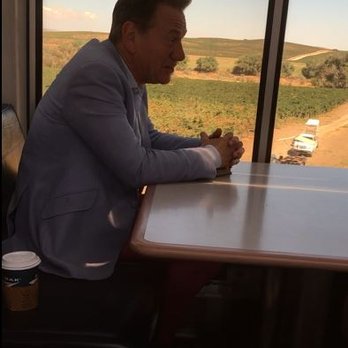 Amtrak Coast Starlight - BBC's Michael Portillo filming Great American Railroad Journeys - Trains Near Me - Los Angeles, California
