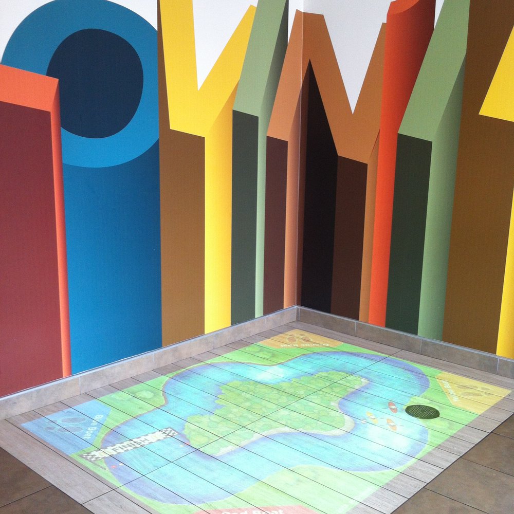 McDonald's - a map of the world on the floor - Burgers Near Me - Imlay City, Michigan
