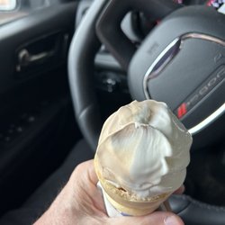 A&W Restaurant - Vanilla & Root Beer swirl cone