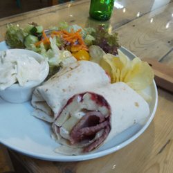 Sugar Plum Tea Room - Bacon brie and cranberry wrap