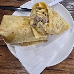 JB Coffee House - Ultimate breakfast burrito (minus the bacon).