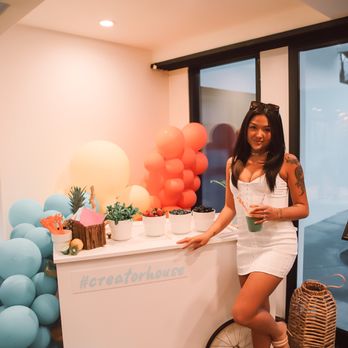 Critic's Choice Catering & Event Production - Smoothie cart with our custom "creator house" acrylic signage - Party & Event Planning Near Me - Gardena, California