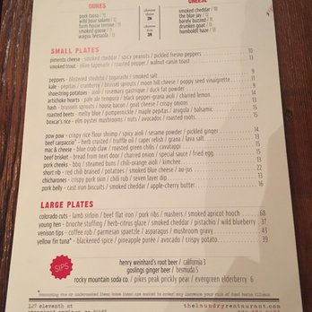 Laundry - Dinner menu - New American Near Me - Steamboat Springs, Colorado