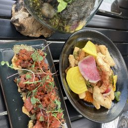 Spicy Tuna Bites ($14 for HH), Calamari ($18 for HH) Spicy Tuna Bites ($14 for HH), Calamari ($18 for HH)