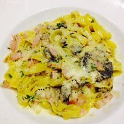 Aquacotta - Fettuccine boscaiola omg so yum!