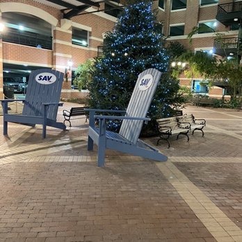 Tesla Supercharger - Sit in the massive chairs and enjoy the fountain. - EV Charging Stations Near Me - Savannah, Georgia