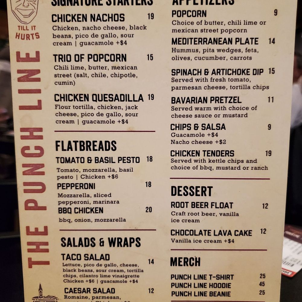 Punch Line - Menu - Comedy Clubs Near Me - San Francisco, California Punch Line - Menu - Comedy Clubs Near Me - San Francisco, California
