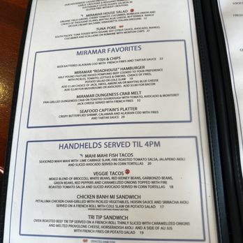 Miramar Beach Restaurant - Menu - Seafood Near Me - Half Moon Bay, California