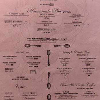 Sketch - The Parlour afternoon tea menu (a la carte). - French Near Me - London, XGL