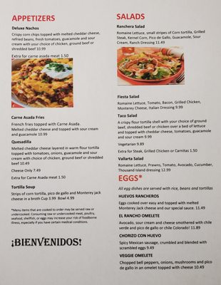 Menu photo 5 Mi Rancho Mexican Restaurant Paradise, CA