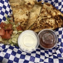 Allenton Tavern - Chickens quesadilla. Come with sour cream and delicious fresh salsa.