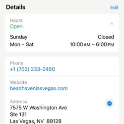 Bead Haven - Online hours