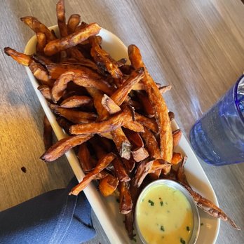 The Whale Chicago - Sweet Potato fries with honey mustard - New American Near Me - Chicago, Illinois The Whale Chicago - Sweet Potato fries with honey mustard - New American Near Me - Chicago, Illinois