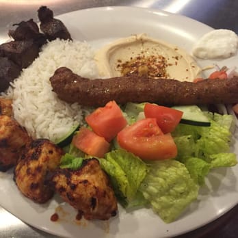 The Hummus Factory - Protein combo - chicken, beef, lula, salad, hummus, rice - Mediterranean Near Me - Downey, California The Hummus Factory - Protein combo - chicken, beef, lula, salad, hummus, rice - Mediterranean Near Me - Downey, California