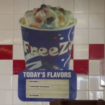 Wienerschnitzel - A freeze is basically a big cup of ice cream with mixed candies. - Hot Dogs Near Me - Lancaster, California Wienerschnitzel - A freeze is basically a big cup of ice cream with mixed candies. - Hot Dogs Near Me - Lancaster, California