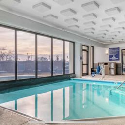 Clean refreshing indoor outdoor pool. Clean refreshing indoor outdoor pool.