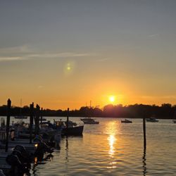 Sea Shore Restaurant & Marina - Sunset from Sea Shore Restaurant parking lot