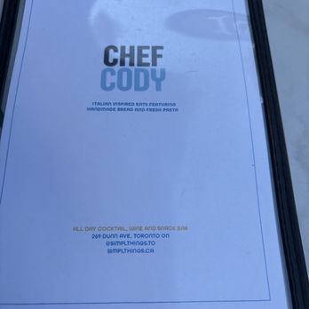 Simpl Things - Menu - Wine Bars Near Me - Toronto, Ontario