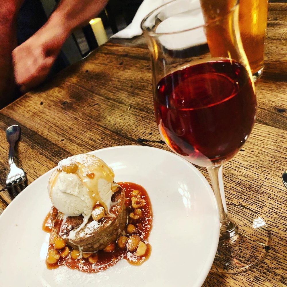 Epulo Bistro - Banana bread pudding & Tawny Port - Modern European Near Me - Edmonds, Washington Epulo Bistro - Banana bread pudding & Tawny Port - Modern European Near Me - Edmonds, Washington