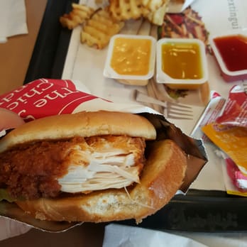 Chick-fil-A - Spicy chicken sandwich with waffle fries - Fast Food Near Me - Catonsville, Maryland Chick-fil-A - Spicy chicken sandwich with waffle fries - Fast Food Near Me - Catonsville, Maryland