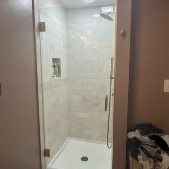 Doors By Aaron - 3/8" Clear Tempered Frameless Shower Door Glass - Garage Door Services Near Me Doors By Aaron - 3/8" Clear Tempered Frameless Shower Door Glass - Garage Door Services Near Me