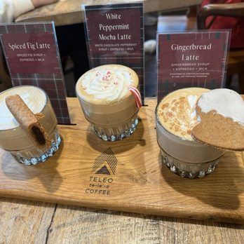 Teleo Coffee - Winter drink flight - Coffee & Tea Near Me - Kirkwood, Missouri