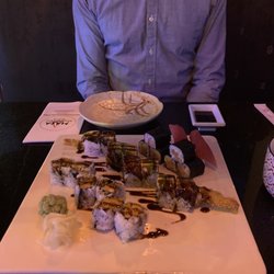 Masa Hibachi Steakhouse & Sushi - Dancing Dragon Roll, Maguro, Tempura Sweet Potato Roll, Salmon Roll