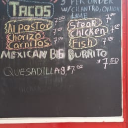 The regular menu