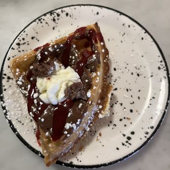 AMBAR Restaurant, Capitol Hill - Nutella and raspberry waffle - Modern European Near Me - Washington, DC, District of Columbia