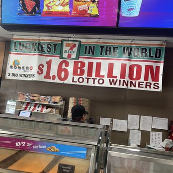 7-Eleven - a sign for a lotto winner - Convenience Stores Near Me - Chino Hills, California