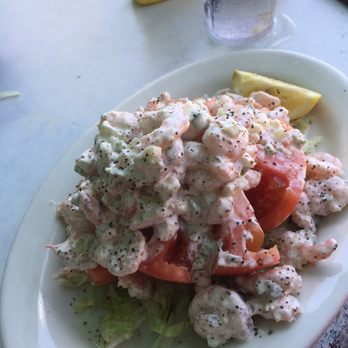 Bahama Bobs - Shrimp salad minus the tomato! Delicious!! - Seafood Near Me - Gulf Shores, Alabama Bahama Bobs - Shrimp salad minus the tomato! Delicious!! - Seafood Near Me - Gulf Shores, Alabama