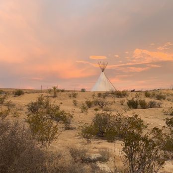 Basecamp Terlingua - Teepees are in a separate area but they look super cool from our site - Vacation Rentals Near Me - Terlingua, Texas