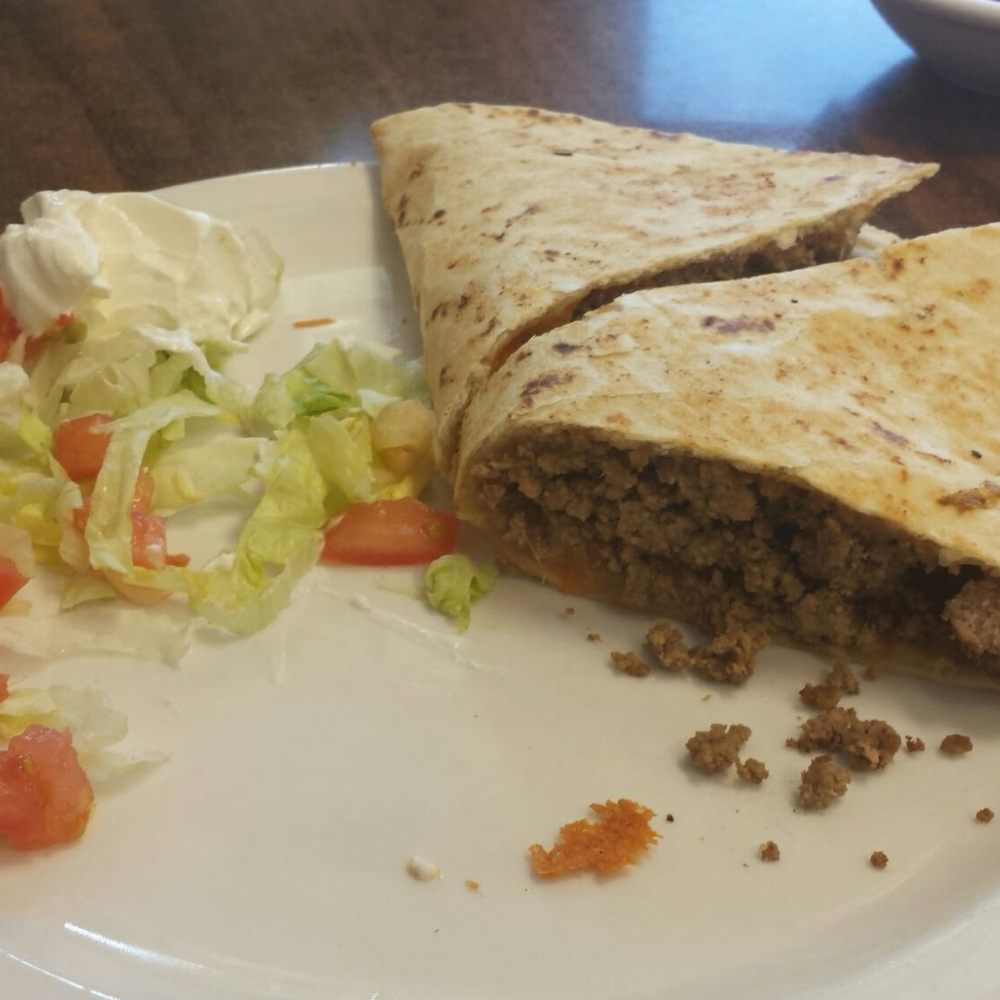 Weck's - 2/3 of a beef version of their lunch quesadilla. Lots of meat stuffing! - Breakfast & Brunch Near Me - Albuquerque, New Mexico Weck's - 2/3 of a beef version of their lunch quesadilla. Lots of meat stuffing! - Breakfast & Brunch Near Me - Albuquerque, New Mexico