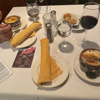 Walter's Steakhouse - Onion soup, clam mushrooms - Steakhouses Near Me - Wilmington, Delaware