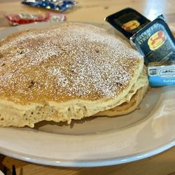 Sage Cafe - Incredibly tasty short stack of slight vanilla tasting pancakes from scratch. So good I didn't dare add syrup to change the taste one bit!