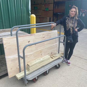 Menard's - The guys were a big help cutting our wood. We had some long pieces, but our Tacoma has a short bed. - Building Supplies Near Me - Antioch, Illinois