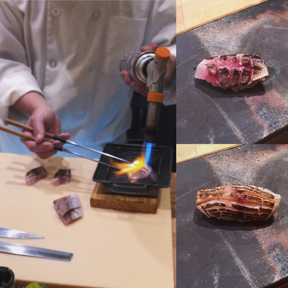 Sushi Kaito - Torched mackerel/sardine nigiri's - Sushi Bars Near Me - New York, New York Sushi Kaito - Torched mackerel/sardine nigiri's - Sushi Bars Near Me - New York, New York