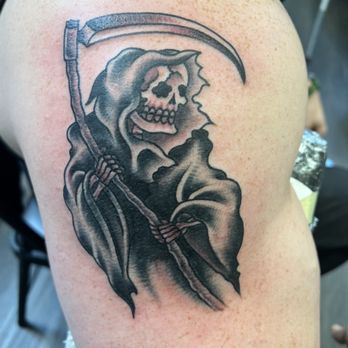 Tattoo Paradise - Reaper from Sam Layzell - Tattoo Near Me - Washington, DC, District of Columbia Tattoo Paradise - Reaper from Sam Layzell - Tattoo Near Me - Washington, DC, District of Columbia