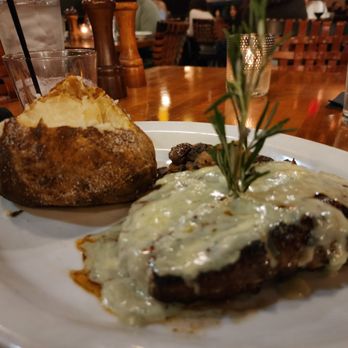 GrillMarx Steakhouse & Raw Bar - Ribeye covered in Bleu cheese and mushrooms - Steakhouses Near Me - Olney, Maryland GrillMarx Steakhouse & Raw Bar - Ribeye covered in Bleu cheese and mushrooms - Steakhouses Near Me - Olney, Maryland