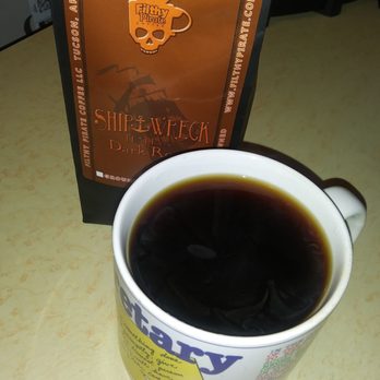 Filthy Pirate Coffee - The dark, rich cup of brewed Italian roast Ship Wreck beans. - Coffee & Tea Near Me - Tucson, Arizona
