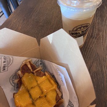 Boba Master - Butter beer and a croffle - Bubble Tea Near Me - Las Vegas, Nevada