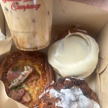 Salted Butter - Cookie Butter Latte w/ Almond Milk, Crossiant Cinnamon Roll, Apple Fritter & Bacon Potato Cheese Danish - Desserts Near Me - Pasadena, California Salted Butter - Cookie Butter Latte w/ Almond Milk, Crossiant Cinnamon Roll, Apple Fritter & Bacon Potato Cheese Danish - Desserts Near Me - Pasadena, California