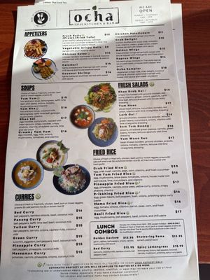 Menu photo 8 Ocha Thai Kitchen & Bar Renton, WA Menu photo 8 Ocha Thai Kitchen & Bar Renton, WA