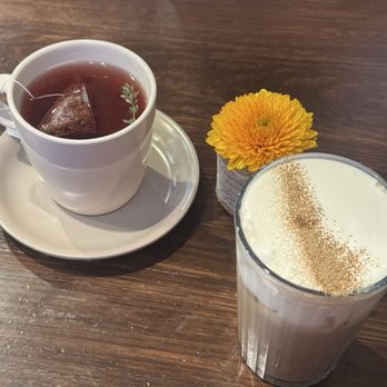 Namu Kitchen - Tea and Create your cloud latte (house cream, hojicha) - Breakfast & Brunch Near Me - West Covina, California