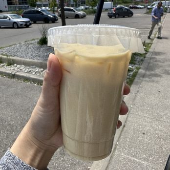 Togo Cafe - Osmanthus Milk tea ! Didn't realize the drink came with a sleeve as it was stuck in our cup holder - Cafes Near Me - Scarborough, Ontario Togo Cafe - Osmanthus Milk tea ! Didn't realize the drink came with a sleeve as it was stuck in our cup holder - Cafes Near Me - Scarborough, Ontario