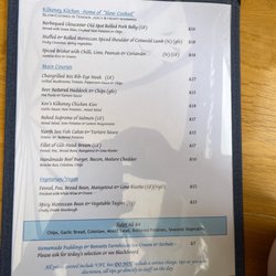 Kilkeney Inn - Back menu